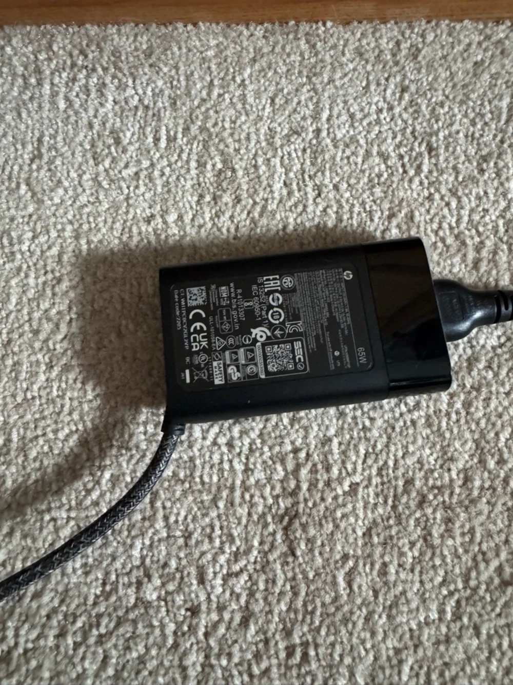 Hp Black Power Adapter with Cord